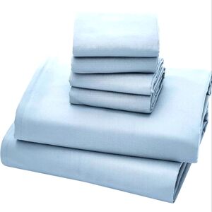 6 pc SHEET SET king size COOLING SHEETS blue HYPOALLERGENIC free of chemicals